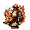 Pompier/Incendie/Incendie/Extinction/Héros