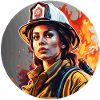 Firefighter / Fire / Fire / Extinguish / Heroine