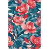 Red tulips with green leaves