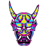 Neon Hannya Japanese Spirit Mysticism