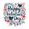 Botanical Love Wreath - Valentine's Elegance