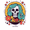 Vegetarian Hippie Skull Skull