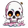 Melting Cartoon Skull