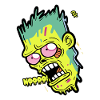 Cartoon Zombie Says No