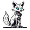 Fox Skeleton Illustration