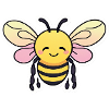 Cute happy bee