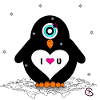 Pingouin Saint-Valentin je t’aime