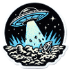 UFO-Lichtstrahl Patch