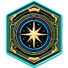 Kartenstern Kompass Patch