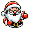 Fröhlicher Weihnachtsmann Daumenhoch