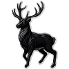 Schwarzer Hirsch Geweih Patchmotiv