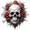Gothic Blumenkunst Grafik Modedesign