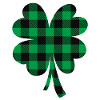 Green Buffalo Plaid Clover