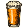 Bierglas Vintage Illustration