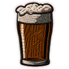 Bierglas Patch Stickerei