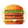 Saftiger leckerer Burger