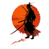 Samurai im Abendrot