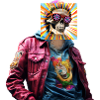 Skull With Pop Art