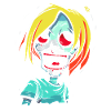 Raccapricciante zombie ragazza dei cartoni animati