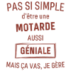 Motarde GÉNIALE rouge brunâtre foncé