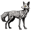 Fox Skeleton Illustration