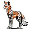 Fox Skeleton Illustration