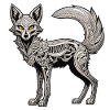 Fox Skeleton Illustration