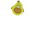 Love Avocado Cartoon Character