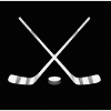 Hockeyschläger mit Puck