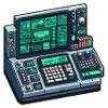 Retro Computer Console Neon