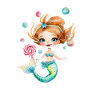 Petite sirène avec sucette