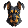 Doberman Dog Head