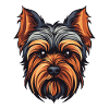Yorkshire Terrier Dog Head