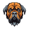 Mastiff Dog Head