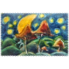 Mountains & Mushrooms Graphics Oil Pastels