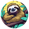 Sleeping Sloth Illustration