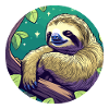 Sleeping Sloth Illustration