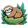 Sleeping Sloth Illustration