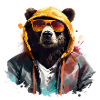 Cooler Hip-Hop Bär