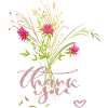 Bouquet de fleurs, merci