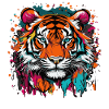 Farbenfroher Tiger
