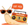 Snail and light music