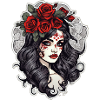 Gothic Rose Queen Illustration