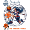 Dynamic Female Basketball Champion Illustration