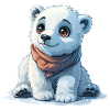 Cute little polar bear baby