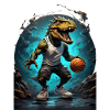 Basketball T Rex Dinosaurier