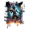 Basketball Einhorn Graffiti Splash