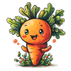 Carrot happy comic style
