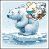 L'Ours frigorifié sur son Glacier !