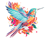 Hummingbird, Flowers, Flower Bird